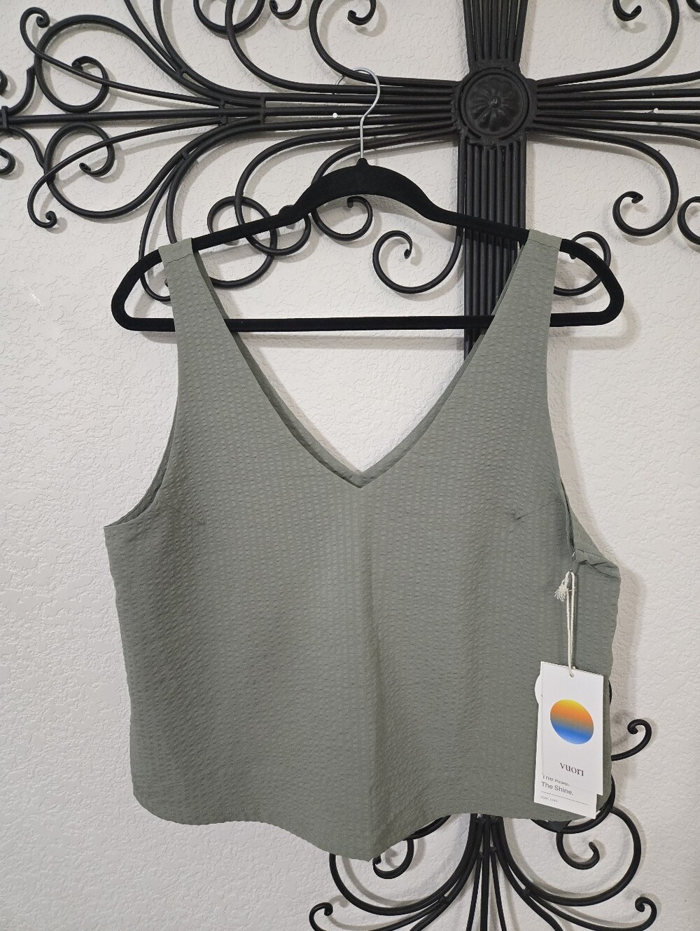 VUORI Villa Textured Crop Tank | M